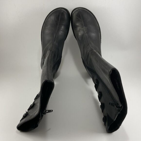 Merrell Tetra Launch Waterproof Black Side Zip Polartec Leather Boots Womens 6 - Picture 8 of 11